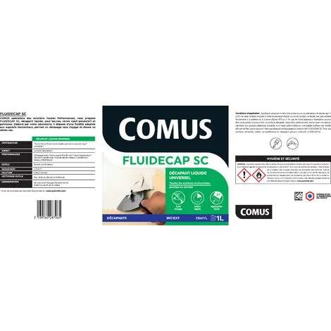 FLUIDECAP 1L - Décapant Liquide. Pour Lasures. Vernis Et Peintures - COMUS - Incolore – Image 2