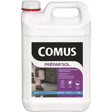 PREPAR'SOL 5L - Dérochant Et Neutralisant Sols Béton - COMUS