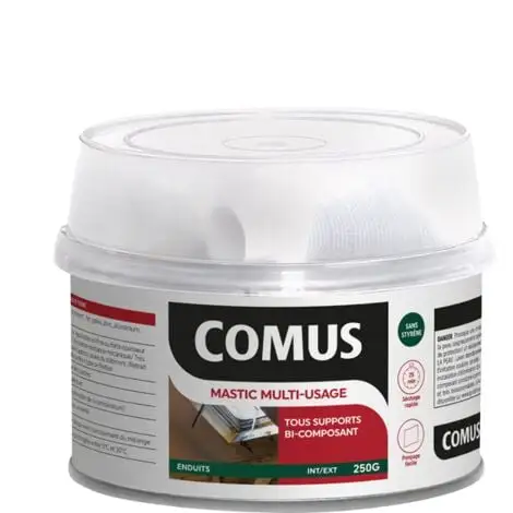 MASTIC MULTI-USAGE (B+D) BLANC 250GR - COMUS - Blanc