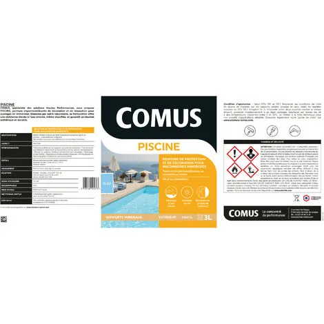 COMUS PISCINE - Bleu 3L - Peinture Pour Piscines Et Maçonnerie En Immersion - COMUS - Bleu – Image 2
