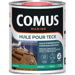 HUILE TECK 1 L - Huile D'imprégnation Pour Bois Exotiques - COMUS MARINE - Incolore