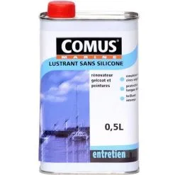 LUSTRANT SANS SILICONE 0,5L - Rénovateur Pour Gelcoats Et Peintures, à Base De Cires Végétales - COMUS MARINE - Incolore