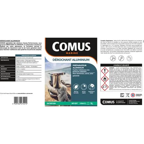 Dérochant Aluminium 5 L - Préparation Supports Aluminium - COMUS MARINE - Incolore – Image 2