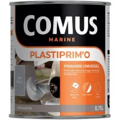 PLASTIPRIM'O Gris Perle 0.75L - Primaire Universel Mono-composant En Phase Aqueuse - COMUS MARINE - Gris Perle