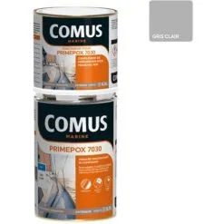 PRIMEPOX 7030 (B+D) - Gris Clair 1L - Primaire D'accrochage Bi-composant époxy-polyamide - COMUS MARINE - Gris Clair