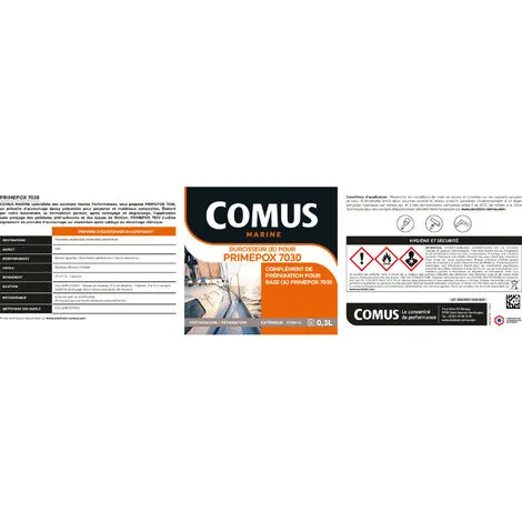 PRIMEPOX 7030 (B+D) - Gris Clair 1L - Primaire D'accrochage Bi-composant époxy-polyamide - COMUS MARINE - Gris Clair – Image 3