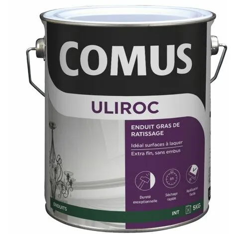 ULIROC 5 KG Enduit Gras Haute Dureté Pour Finitions Laquées Très Soignées - COMUS