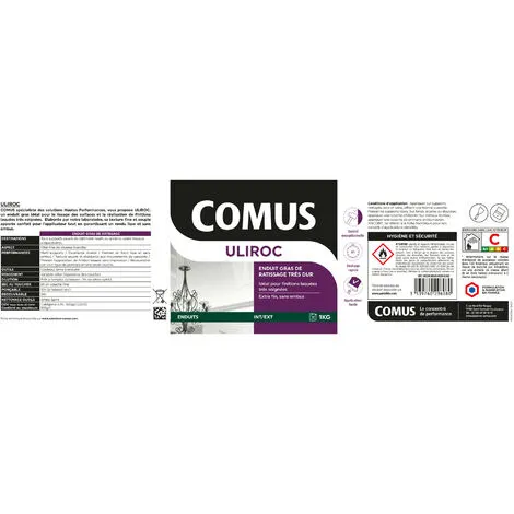 ULIROC 5 KG Enduit Gras Haute Dureté Pour Finitions Laquées Très Soignées - COMUS – Image 2