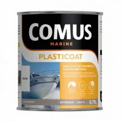 PLASTICOAT Blanc 0.75L - Sous-couche Universelle Mono-composante En Phase Aqueuse - COMUS MARINE - Blanc