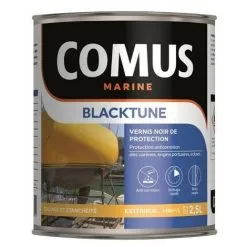 BLACKTUNE 2.5L - Vernis De Protection Noir Bitumeux à Base De Brai De Pétrole - COMUS MARINE - Noir