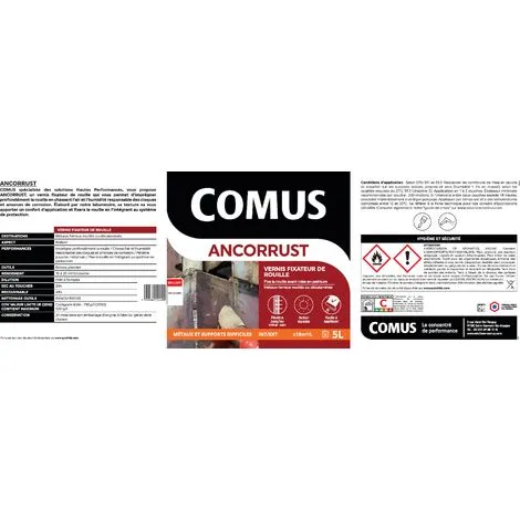 ANCORRUST 5L - Vernis Fixateur De Rouille Avant Mise En Peinture - COMUS - Incolore – Image 2
