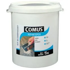 REPAR'EPOX RAGREAGE (B+D) 15 KG - Ragréage époxy Bi-composant Lissant Pour Les Sols Neufs Ou Anciens - COMUS