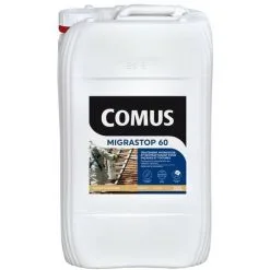 Hydrofuge Minéral MIGRASTOP®60 - 20L - Traitement Hydrofuge Reminéralisant Et Restructurant Pour Façades Et Toitures - COMUS - Incolore