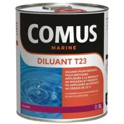 DILUANT T23 - 5L Diluant Pour Produits Polyuréthanes Appliqués à La Brosse Et Au Rouleau - COMUS - Incolore