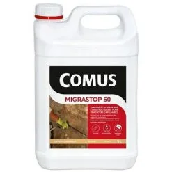 Hydrofuge Minéral MIGRASTOP® 50 - 5L - Traitement Hydrofuge Pour Remontées Capillaires, Murs Humides, Pierres Calcaires - COMUS - Incolore