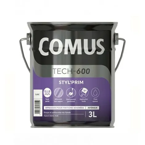 STYL'PRIM 3L - Impression En Phase Aqueuse Pour Murs Et Plafonds - COMUS - Blanc