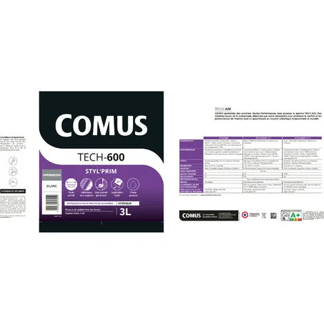 STYL'PRIM 3L - Impression En Phase Aqueuse Pour Murs Et Plafonds - COMUS - Blanc – Image 2