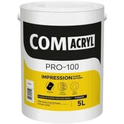 COMACRYL IMPRESSION 5L - Impression Acrylique Blanche En Phase Aqueuse - COMUS - Blanc
