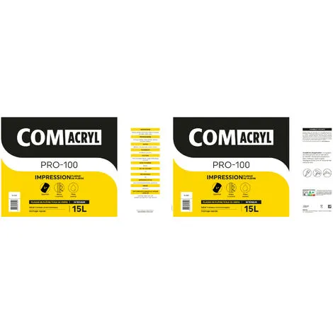 COMACRYL IMPRESSION 5L - Impression Acrylique Blanche En Phase Aqueuse - COMUS - Blanc – Image 2
