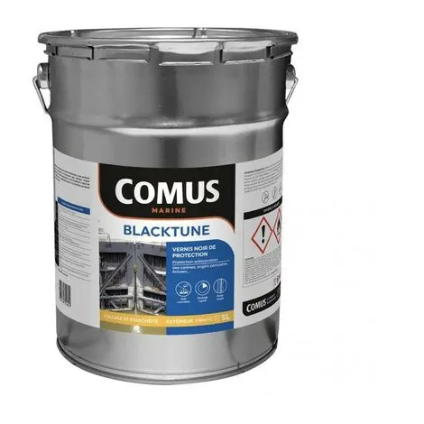BLACKTUNE 5L - Vernis De Protection Noir Bitumeux à Base De Brai De Pétrole - COMUS MARINE - Noir