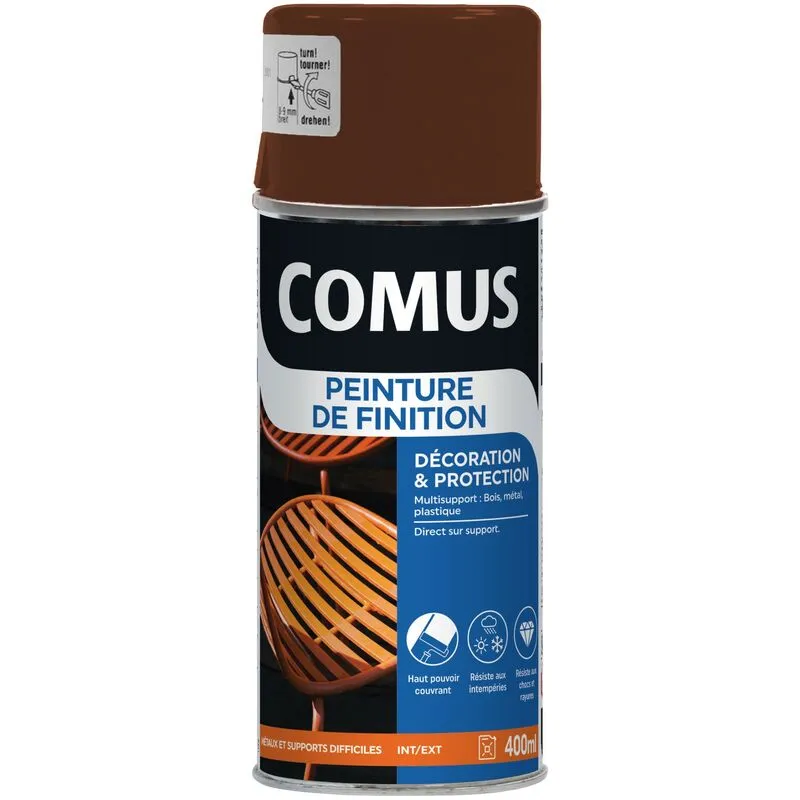 Aérosol 400ml Peinture De Finition Brillant Brun Sécurité COMUS - Brun