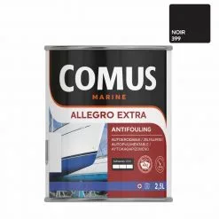 COMUS ALLEGRO EXTRA NB NOIR 2,5L - Antifouling Conseillée Pour Voiliers/bateaux Moteur Inférieur à 25 Nœuds - Noir