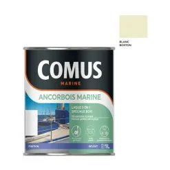 COMUS ANCORBOIS MARINE BLANC BOSTON 1L Laque Microporeuse Pour La Protection Et La Décoration Des Bois Et Dérivé - BLANC BOSTON