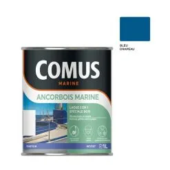COMUS ANCORBOIS MARINE BLEU DRAPEAU 1L- Laque Microporeuse Pour La Protection Et La Décoration Des Bois Et Dérivé - BLEU DRAPEAU