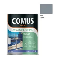 COMUS ANCORBOIS MARINE GRIS PERLE 3L Laque Microporeuse Pour La Protection Et La Décoration Des Bois Et Dérivé - GRIS PERLE
