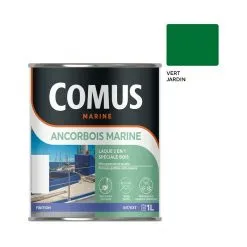 COMUS ANCORBOIS MARINE VERT JARDIN 1L Laque Microporeuse Pour La Protection Et La Décoration Des Bois Et Dérivé - VERT JARDIN