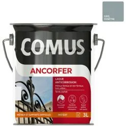 ANCORFER BRILLANT 3L Gris Fenêtre - Peinture-laque Antirouille Pour Métaux Et Autres Supports - COMUS - Gris Fenêtre