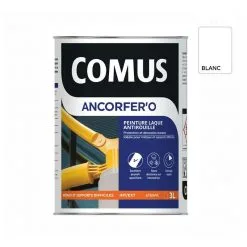 ANCORFER'O 3L Blanc - Peinture-laque De Finition Antirouille En Phase Aqueuse Pour Métaux Et Autres Supports - COMUS - Blanc
