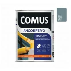 ANCORFER'O 3L Gris Petit Gris - Peinture-laque De Finition Antirouille En Phase Aqueuse Pour Métaux Et Autres Supports - COMUS - Gris Petit Gris