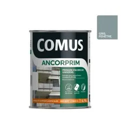 ANCORPRIM GRIS FENETRE 0.75L - Primaire D'accrochage Universel - COMUS - Gris Fenêtre
