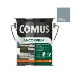 ANCORPRIM GRIS FENETRE 3L - Primaire D'accrochage Universel - COMUS - Gris Fenêtre