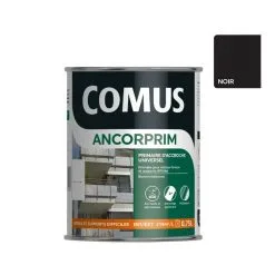 ANCORPRIM NOIR 0.75L - Primaire D'accrochage Universel - COMUS - Noir
