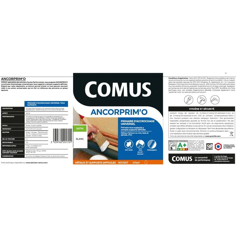 ANCORPRIM'O - COMUS - Primaire Universel - Phase Aqueuse – Image 2