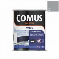 AVISO NB GRIS 2,5 L - Peinture Antifouling à Matrice Dure Pour Bateaux Rapides - COMUS MARINE - Gris