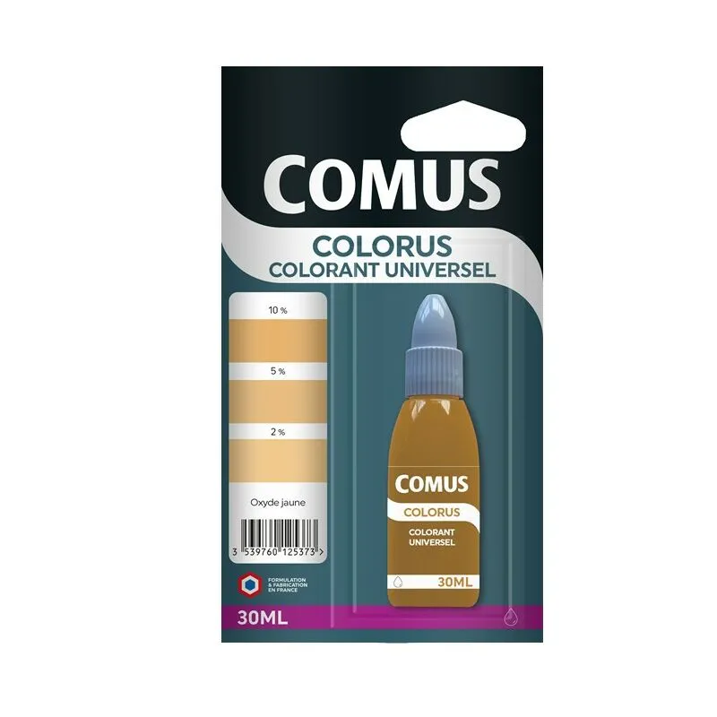 Colorus - JAUNE 30ml - Colorant Universel - COMUS - Oxyde Jaune