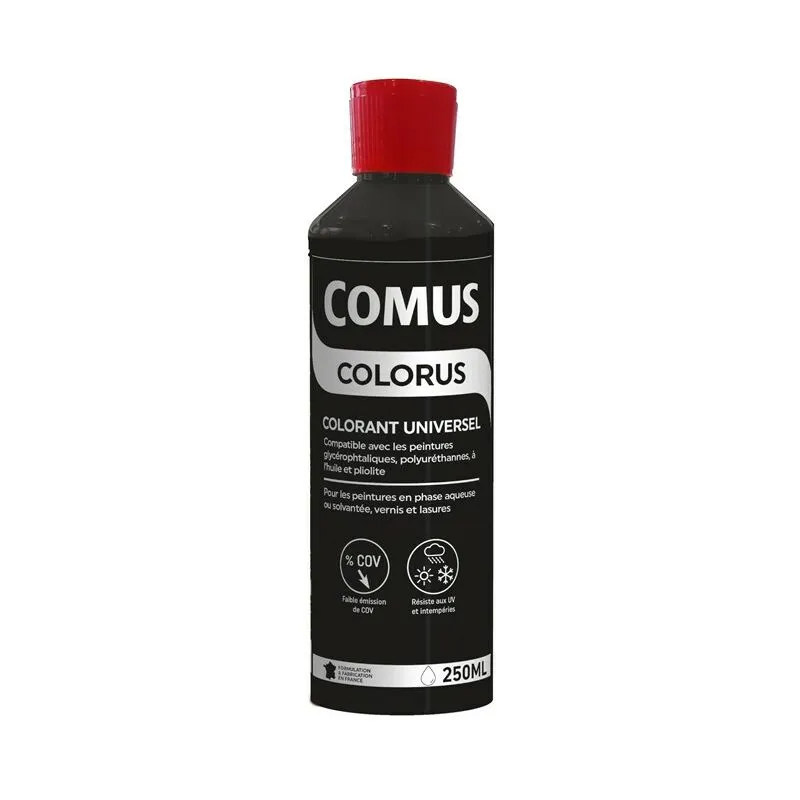 Colorus - NOIR 250ml - Colorant Universel - COMUS - Noir
