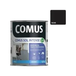 COMUS SOL INTENSE NOIR 0.75L Peinture Sols Intérieurs Et Extérieurs. Trafic Intense/professionnel - NOIR