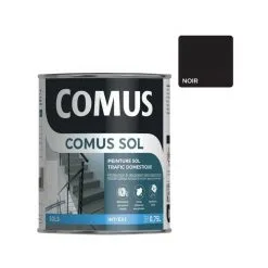 COMUS SOL NOIR 0.75LPeinture Pour Sols Intérieurs Et Extérieurs. Trafic Domestique - NOIR