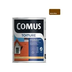 COMUS TOITURE - Brun Pâle 3L - Peinture Décorative Imperméable Pour La Rénovation Des Toitures - COMUS - Brun Pâle