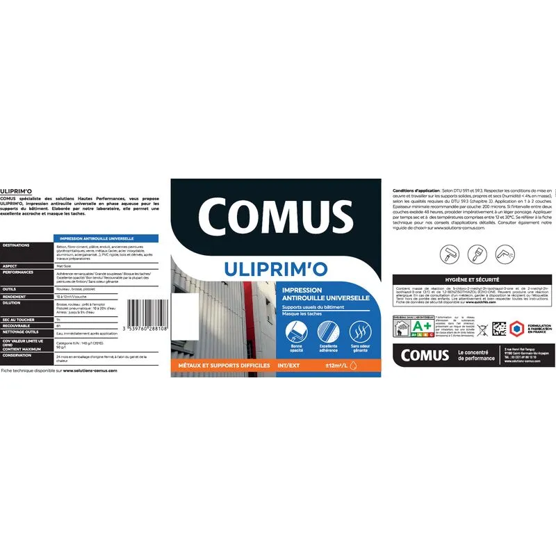 Impression Universelle En Phase Aqueuse ULIPRIM’O - Comus – Image 2