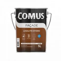 COMUS LOGILITH HYDRO - 5L Blanc - Peinture Façade Classe D2. Phase Aqueuse Pour Un Aspect Mat . Sans Fixateur - Blanc