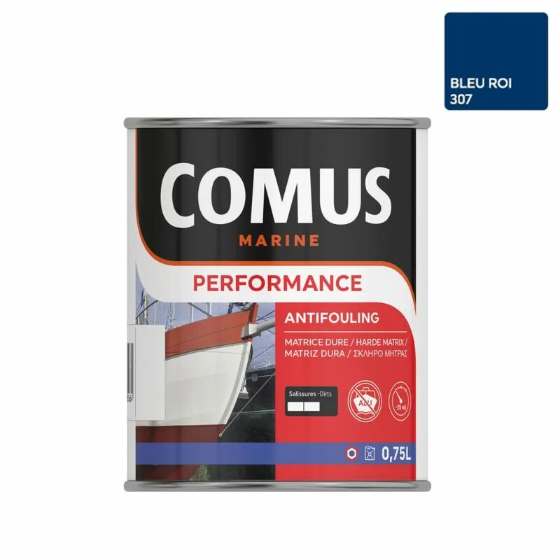 PERFORMANCE NB BLEU ROI 0,75L - Antifouling Tous Bateaux Et Coques (sauf Aluminium) - COMUS - Bleu Roi