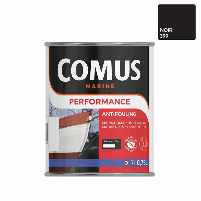 PERFORMANCE NB NOIR 0,75L - Antifouling Tous Bateaux Et Coques (sauf Aluminium) - COMUS - Noir