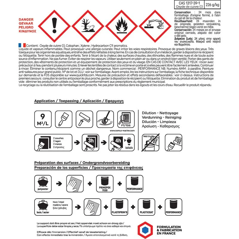 PERFORMANCE NB NOIR 2,5L - Antifouling Tous Bateaux Et Coques (sauf Aluminium) - COMUS - Noir – Image 2