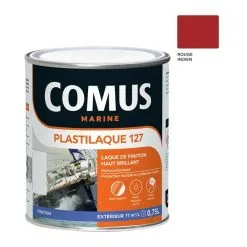 PLASTILAQUE 127 ROUGE INDIEN 0.75 L - Laque Marine De Finition Brillante Haut De Gamme - COMUS MARINE - Rouge Indien