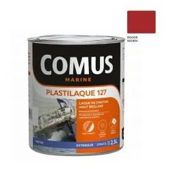 PLASTILAQUE 127 ROUGE INDIEN 2.5 L - Laque Marine De Finition Brillante Haut De Gamme - COMUS MARINE - Rouge Indien